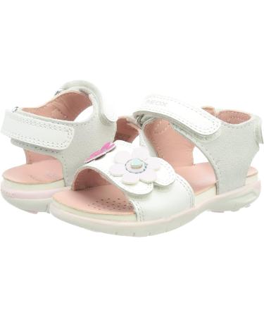 Geox Baby Girl's B Sandal Delhi 7.5 UK White - Comfort and Style for Little Feet - Buy Online on GoSupps.com