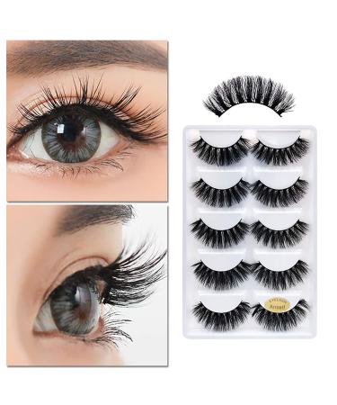 Buy 5 Pairs of Long Thick 3D Imitated Water Mane Eyelashes - Handmade & Reusable for Cosplay - Invisible Band - Black - Buy Online on GoSupps.com