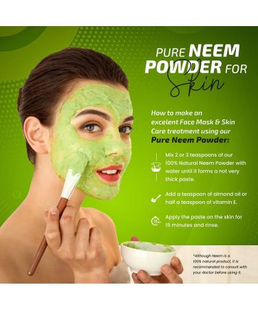 Neem Powder (Azadirachta Indica) | 100 Grams (3.53 Oz.) | 100% Organic Supplement For Hair and Skin | Henna Cosmetics - Buy Online on GoSupps.com
