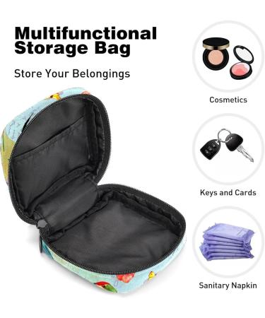 GIAPB Period Bag - Sanitary Napkin Storage and Travel Makeup Pouch - Bird Flower Butterfly Design - Color4337 - Buy Online on GoSupps.com