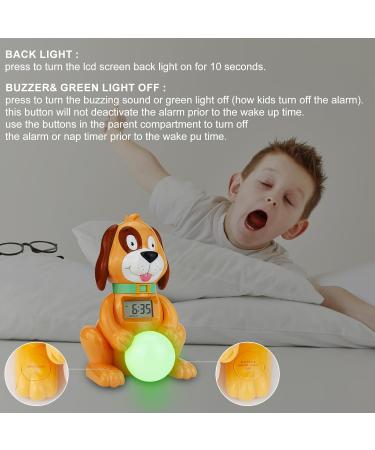 Buy Bigmonat Cute Dog Children's Alarm Clock - Time-Controlled Digital Clock for Kids - Yellow - Battery & AC Powered - Buy Online on GoSupps.com