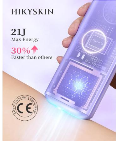 Hikyskin IPL Laser Hair Removal Device - Painless & Smooth Full Body Hair Removal for Women and Men at Home - 9 Levels Sapphire CooIing Technology - Unlimited Flash - Purple - Buy Online on GoSupps.com