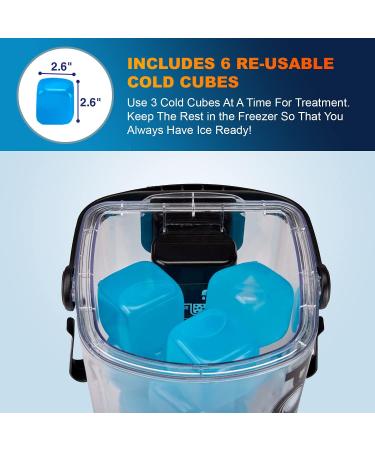 Polar Vortex Cold Water Therapy System Kit with 3-Strap Wrap and 4 Cold Cubes - Buy Online on GoSupps.com