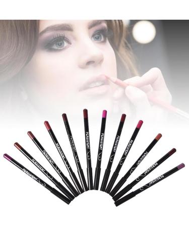 Lip Liner Pencil - Nourishing Lip Pencils Set of 12 Different Colors Long Lasting | Waterproof and Transfer-Proof Lip Liner Precise Application Lip Pencil - Buy Online on GoSupps.com