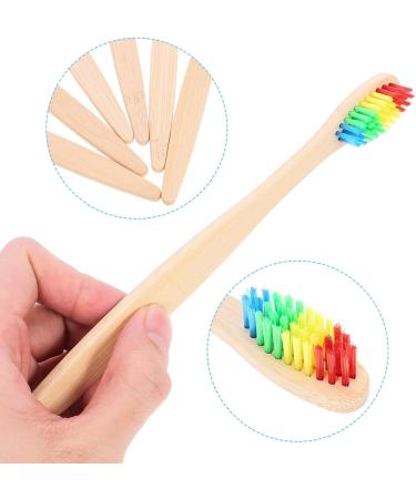 Buy Healvian 6pcs Bamboo Toothbrushes - Eco-Friendly Travel Size Toothbrushes for Home & Hotel Use - Buy Online on GoSupps.com