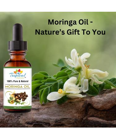 Moringa Oil - 100% Pure Cold-Pressed Vegan Hair & Skin Oil | Organic Non-GMO | All-Natural Anti-Wrinkle Treatment - Buy Online on GoSupps.com