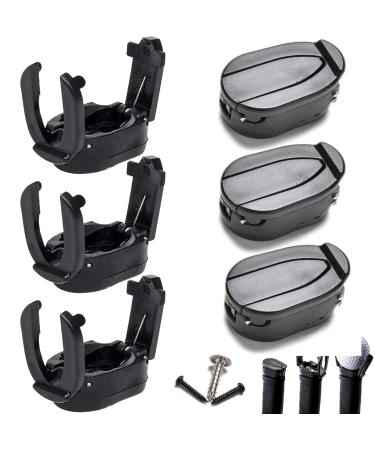 FINGER TEN Golf Ball Pick Up Retriever Tool Putter Grip Grabber Sucker Value 2/4/6/8/10 Pack Mini Balls Plastic Claw Saver Upper Accessories Black for Men Women Golfer 2 Pack