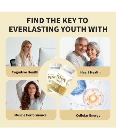NMN Supplement 1000mg with Resveratrol - 3-in-1 Advanced Formula for NAD+ Boost Cellular Energy & Anti-Aging - 99% Pure NMN Supports Immune & Muscle Health - 60 Vegan Capsules - Buy Online on GoSupps.com