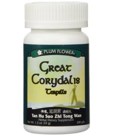 Great Corydalis Teapills (Yan Hu Suo Wan) 200 ct Plum Flower