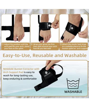 Buy Bunion Corrector with Arch Support - Relief for Plantar Fasciitis Hallux Valgus and Flat Feet | Adjustable Big Toe Straightener for Men & Women - Buy Online on GoSupps.com