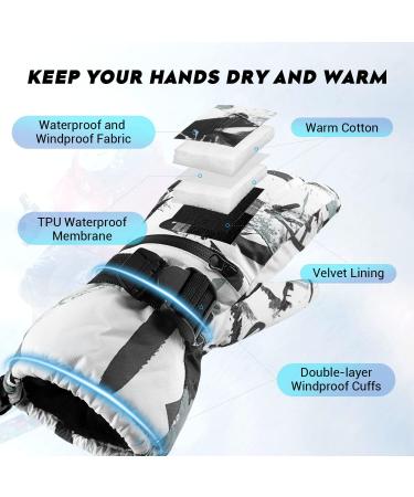 ATERCEL Ski Gloves Waterproof 2022 | Touchscreen Snowboard Gloves Green - Large - Buy Online on GoSupps.com