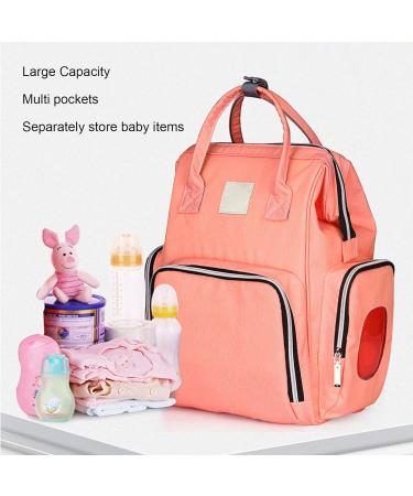 Shanrya Waterproof Multifunction Mummy Backpack - Large Capacity Outdoor Wrapping Bag with 2 Hanging Straps - Pink & Orange - Buy Online on GoSupps.com