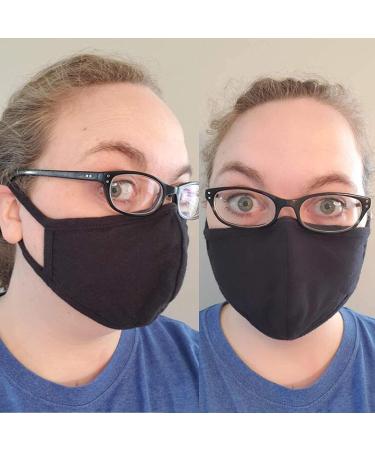 Comfso Cloth Face Masks Cotton with Nose Bridge Wire - Pack of 5 Black | For Girls, Boys, Men, Women - Buy Online on GoSupps.com