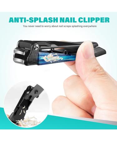 2024 Upgraded Nail Clippers for Men | Heavy Duty Stainless Steel Mess-Free Fingernail & Toenail Cutters with Catcher & Nail File - Buy Online on GoSupps.com