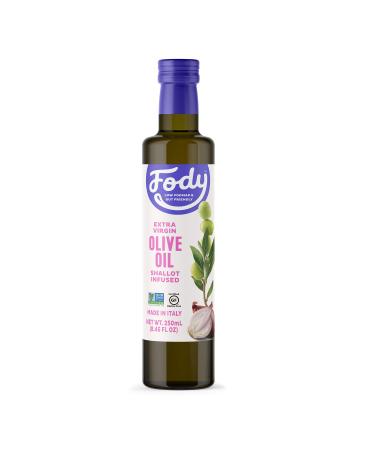 Fody Foods Vegan Extra Virgin Olive Oil | Italian Made Shallot Infused | Low FODMAP Certified | Gut Friendly | IBS Friendly Kitchen Staple | Gluten Free Non GMO