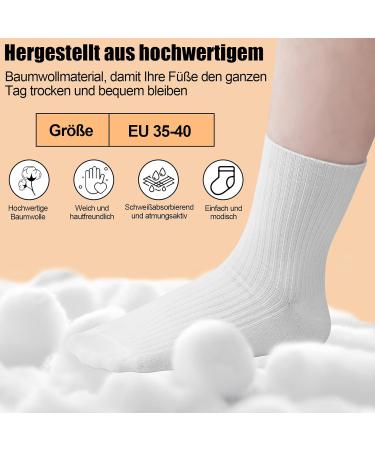 Yamitora Women's Crew Socks - Cute & Comfortable Cotton Knit for Spring Summer & Autumn - 4 Pairs of Aesthetic Sports Socks - Buy Online on GoSupps.com