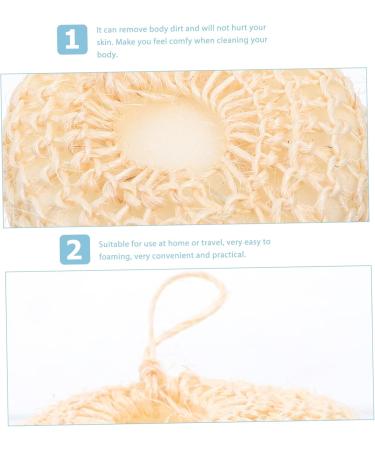 2pcs Sisal Sponge Ball Exfoliator - Shower Bubbles & Body Scrubbers for Glowing Skin - Buy Online on GoSupps.com
