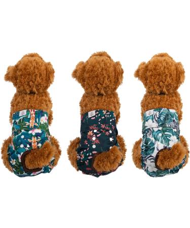 Cutebone Washable Dog Diapers 3-Pack | Waterproof Puppy Pants for Heat | Valentine's Day Rose Collection | Size D39L-DE (51-68.5cm) - Buy Online on GoSupps.com