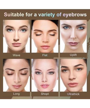 Dark Brown Eyebrow Stamp and Stencil Kit - Long-Lasting, Waterproof, Easy to Use | 24 Brow Stencils Included - Buy Online on GoSupps.com