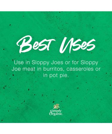 SImple Organic Sloppy Joe Mix | Certified Organic & Gluten-Free | 1.41 oz (Pack of 4) - Buy Online on GoSupps.com