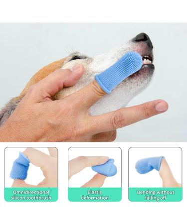 KMZ 4PCS Dog Finger Toothbrush 360 Pets Teeth Cleaning Toothbrush Silicone Teeth Cleaning Breath Dental Care Plaque Off Dog Cat Puppy Toothbrush - Buy Online on GoSupps.com