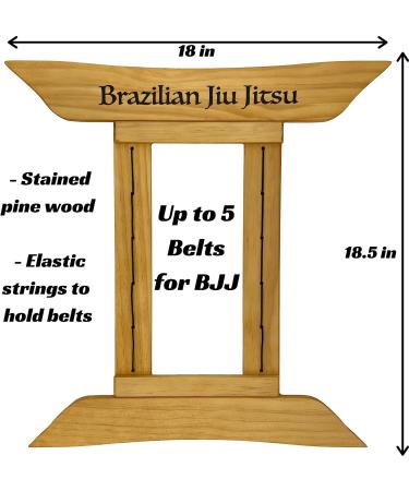 Brazilian Jiu Jitsu Belt Display & Medal Hanger - Holds 5 Belts from White to Black | Martial Arts Belt Holder Case | Perfect Gift for BJJ Practitioners | OSS - Buy Online on GoSupps.com