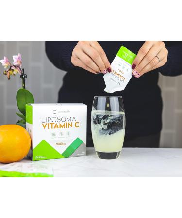 Bioavailable Liposomal Vitamin C 1000mg - 30 Sachets, All Natural & Soy-Free - Immune System & Energy Support - Buy Online on GoSupps.com