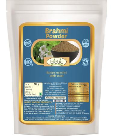 Brahmi Poudre Bacopa Monnieri Brahmi Churna pour manger cheveux 100 g