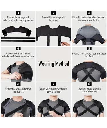 Goowafur Double Shoulder Support - Elastic Compression Bandage for Women | Comfortable Shoulder Wrap & Protection | Ideal for Sports & Activities - Buy Online on GoSupps.com