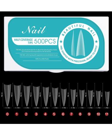 Nail Extension Kit Artificial False Nails Gel Extension Kit Nail Forms Frosted Fast Manicure Set Matte Nail Tips for Nail Salons Homes 01 - Buy Online on GoSupps.com