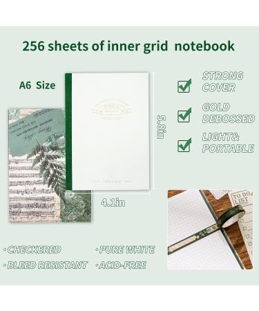 Vintage Botanical Scrapbooking Kit for Bullet Journal | A6 Grid Notebook & DIY Journaling Supplies | Birthday Craft Gift for Teen Girls & Women - Buy Online on GoSupps.com