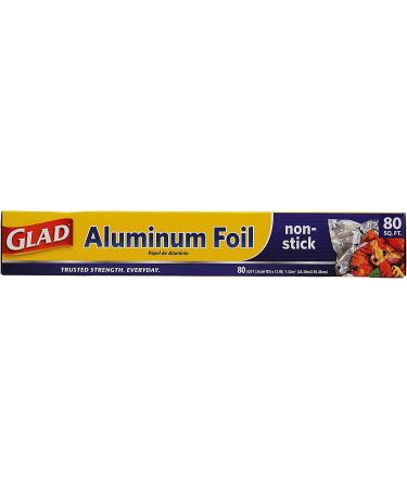 Glad Non-Stick Aluminum Foil 80 Sq Ft - Multiuse for Grilling, Roasting, Baking | Ultimate Food Protection | Glad Grilling and Baking Accessories - Buy Online on GoSupps.com