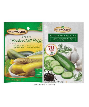 Mrs. Wages Kosher Dill Pickles Quick Process Mix 6.5oz (Pack of 6) - Best Value Pack for Homemade Kosher Dill Pickles - Buy Online on GoSupps.com