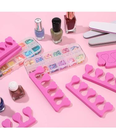 Pink Foam Sponge Toe Separators 50pcs - Nail Art Manicure Pedicure Tools - Buy Online on GoSupps.com