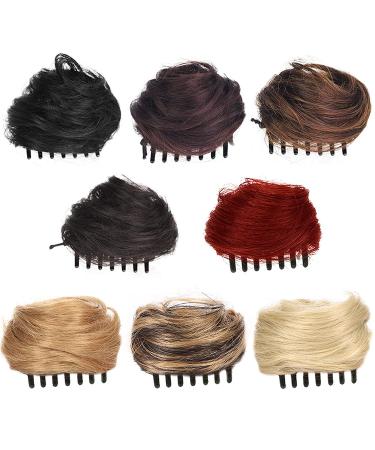 Olacare 2PC Claw Clip Synthetic Hair Bun Extensions for Women - Updo Brown Ballet Bun Hairpieces - Buy Online on GoSupps.com