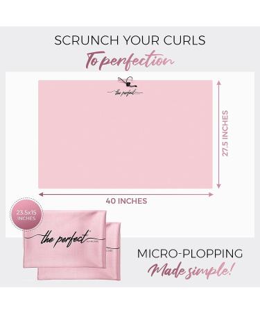 Curly Hair Towel Set for Women and Girls - Perfect Haircare Turban + 2 Small Towels in Pink - Buy Online on GoSupps.com