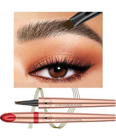 Eyebrow Pencil Eyebrow Makeup Brow Pen With A Micro-Fork Tip Applicator Creates Lift Eyebrow Microblading Pen Eyebrow Tattoo Waterproof Long-Lasting Natural Eyebrow Hai Dark Brown  02