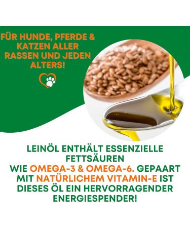 Mahu Nature Linseed Oil for Dogs 1L - Omega 3 & 6 Fatty Acids - Natural BARF Oil for Dogs Cats & Horses - Eco-Friendly 1000ml Recyclable Can - Buy Online on GoSupps.com