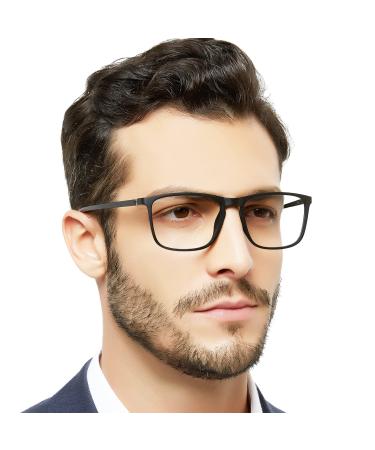 OCCI CHIARI Anti Blue Ray Reading Glasses Men Computer Gaming Readers 0 1.0 1.5 2.0 2.5 3.0 3.5 4.0 5.0 6.0 (Black 300)