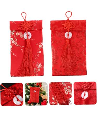 MAGICLULU Set Spring Festival Red Envelope Chinese New Year Hong Bao Spring Festival Money Envelopes Money Packets Gift Envelopes Red Packets New Year Bag Chinese Style Damask Material - Buy Online on GoSupps.com