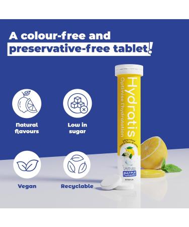 HYDRATIS – Electrolyte Hydration Tablets – Lemongrass Ginger Flavor - 20 Tablets  - Buy Online on GoSupps.com