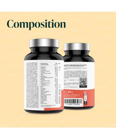 NOVOMA Multivitamins and Minerals 29 Vitamins & Minerals A B C D3 E K2 + Magnesium & Zinc 120 Capsules Immunity Dietary Supplement for Women and Men Made in France - Buy Online on GoSupps.com
