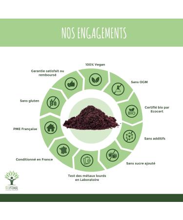 Organic Acai Powder - Superfood Rich in Iron Omega 9 Fibers - Powerful Antioxidant - Premium Quality Freeze-Dried Berry - 100% Pure No Added Sugar - Packaged in France - Ecocert Certified - 50g - Buy Online on GoSupps.com