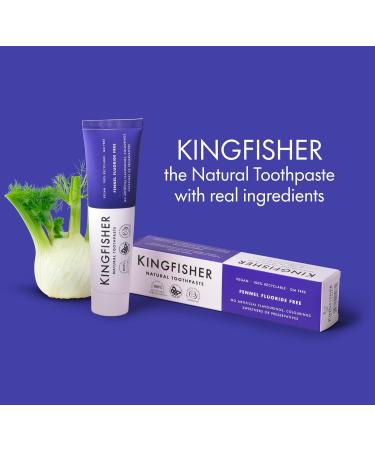 Kingfisher Natural toothpaste fennel fluoride free Suitable for vegetarians and vegans Oral Health Foundation approved Glutenfree and GMfree Ethical Consumer Best Buy 1 x 100ml - Buy Online on GoSupps.com
