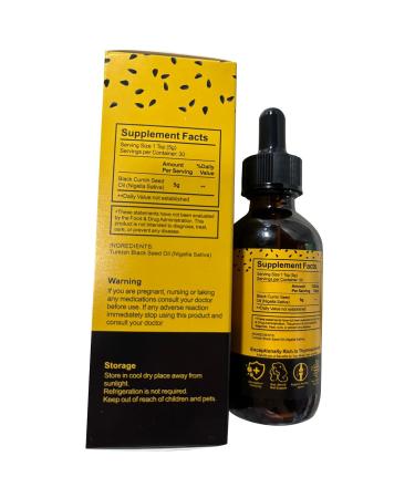 SOLOTREE Cold Pressed Black Cumin Seed Oil - 2.02 Fl Oz for Hair Growth & Skin Care | Buy Internationally - Buy Online on GoSupps.com