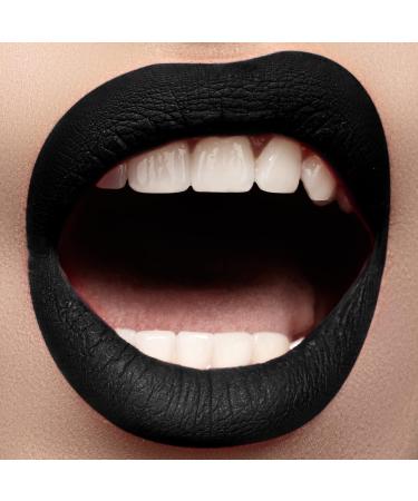 Black Matte Lipstick - Lightweight, Velvet Smooth Finish, Long Lasting & Waterproof - Buy Online on GoSupps.com