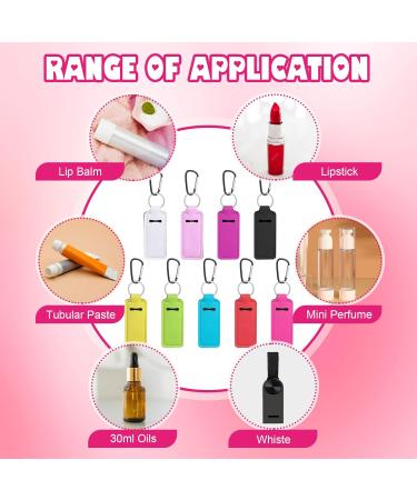 9 PCS Chapstick Holder Keychain | Portable Lip Balm & Lipstick Pouch Accessories for Women - Mixed Colors - Buy Online on GoSupps.com