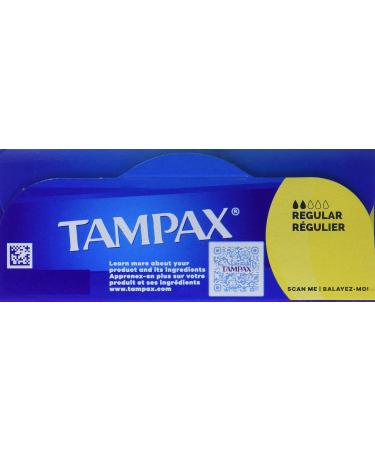 Tampax Cardboard Applicator Tampons - Regular Unscented 40 Count | International Shipping Available - Buy Online on GoSupps.com