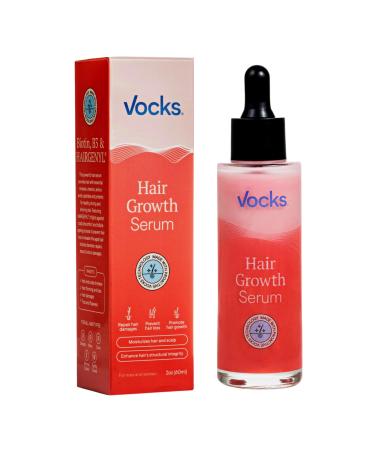 Vocks Hair growth serum for woman and men - Anti Thinning and Hair Loss Treatment - Hair regrowth Treatment – 2oz (One Month Supply)