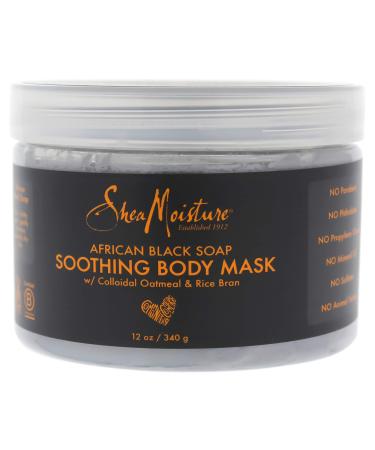 Shea Moisture African Black Soap Soothing Body Mask By Shea Moisture for Unisex - 12 Oz Mask, 12 Ounce - Buy Online on GoSupps.com